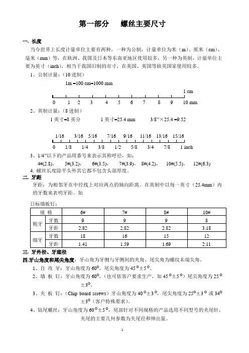 螺丝基础知识