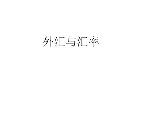 高一政治外汇与汇率