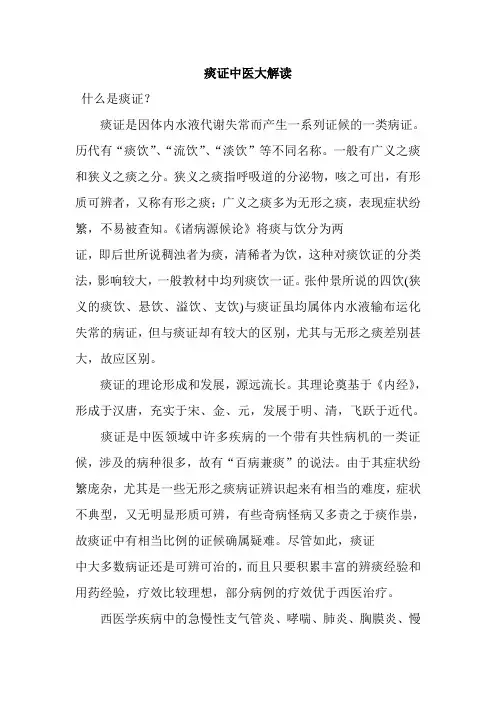 痰证中医大解读.