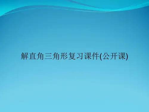 解直角三角形复习课件(公开课)