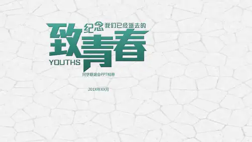 毕业季致青春纪念相册PPT模板动态清新同学录大学聚会回忆成长录  (42)