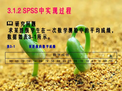 《SPSS系统分析例题》PPT幻灯片PPT