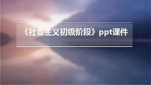 《社会主义初级阶段》课件