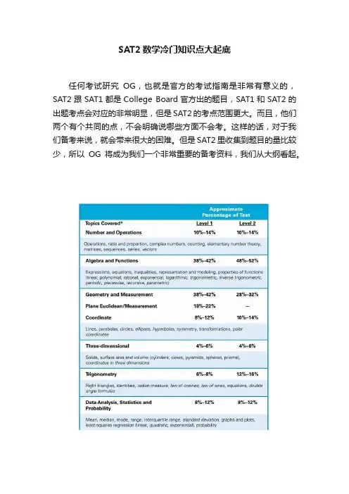 SAT2数学冷门知识点大起底
