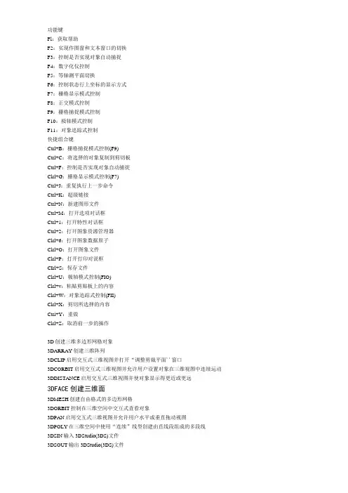 CAD命令汇总