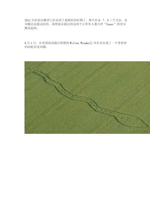 跨越10年的神秘信息----外星人头像和密码麦田圈