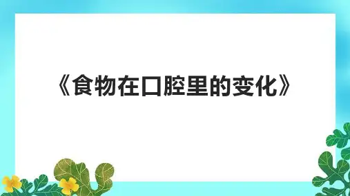 《食物在口腔里的变化》课件