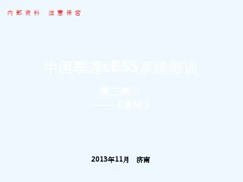 cBSS系统培训-CRM课件