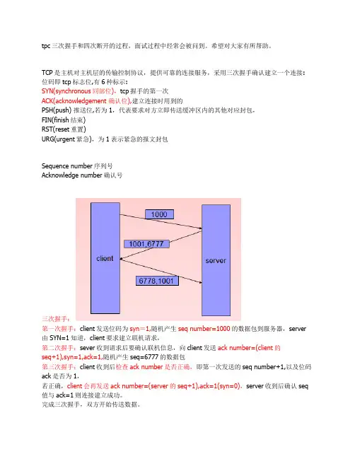 TCP三次握手四次断开详解