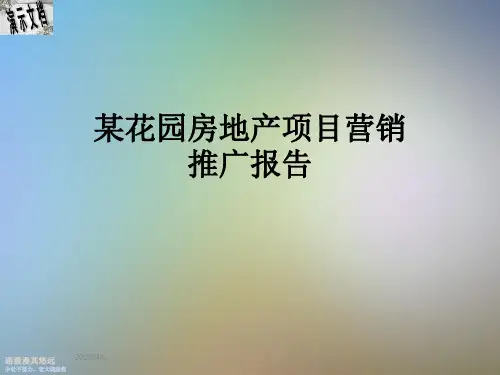 某花园房地产项目营销推广报告