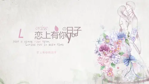 【精选】浪漫唯美素雅情侣爱情相册PPT模板ppt精美模板