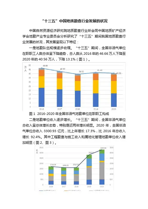 “十三五”中国地质勘查行业发展的状况
