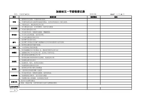 加油站设备设施冬防检查表记录(参考版)