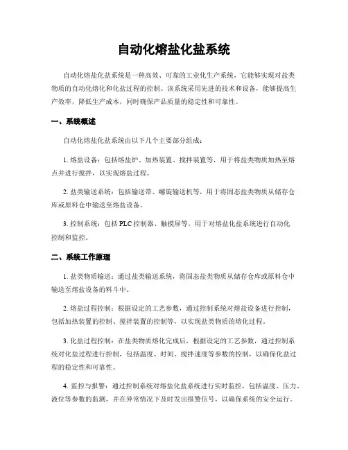 自动化熔盐化盐系统