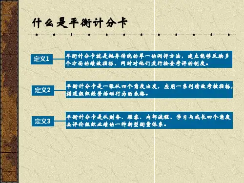 平衡计分卡四个维度指标的基本思路