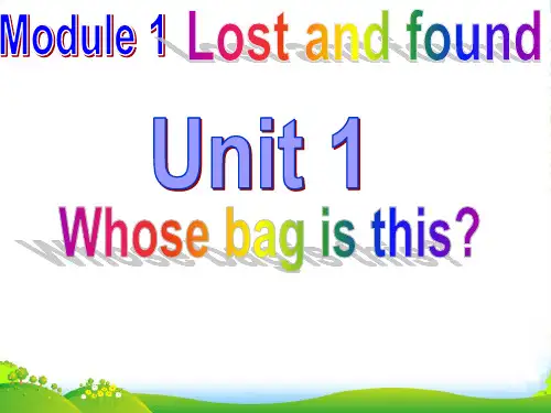 外研七年级英语下册module1 unit1 Whose bag is this(共25张PPT)