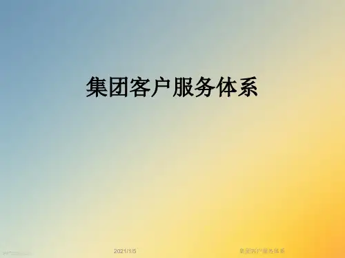 集团客户服务体系