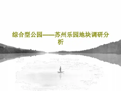 综合型公园——苏州乐园地块调研分析共65页