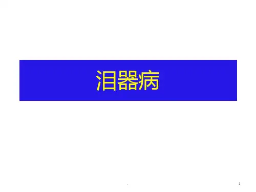 泪器病 泪道疾病ppt课件