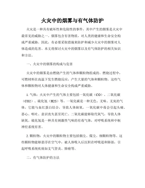 火灾中的烟雾与有气体防护