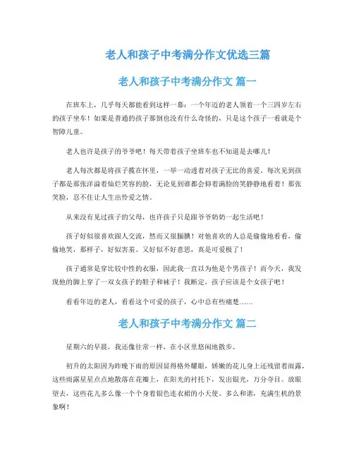 老人和孩子中考满分作文优选三篇