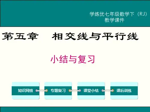 【人教版】2018-2019学年七年级下册数学：全册章节复习ppt课件-第五章 小结与复习
