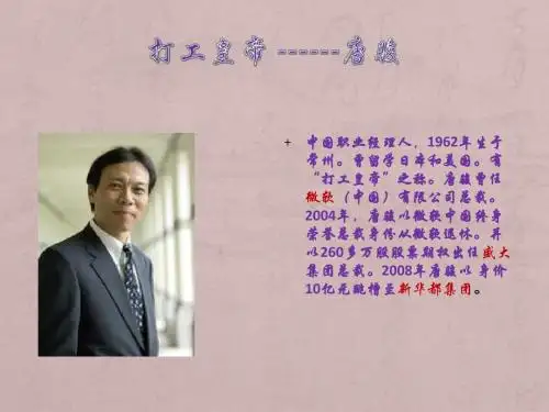 ~$打工皇帝 ------唐骏