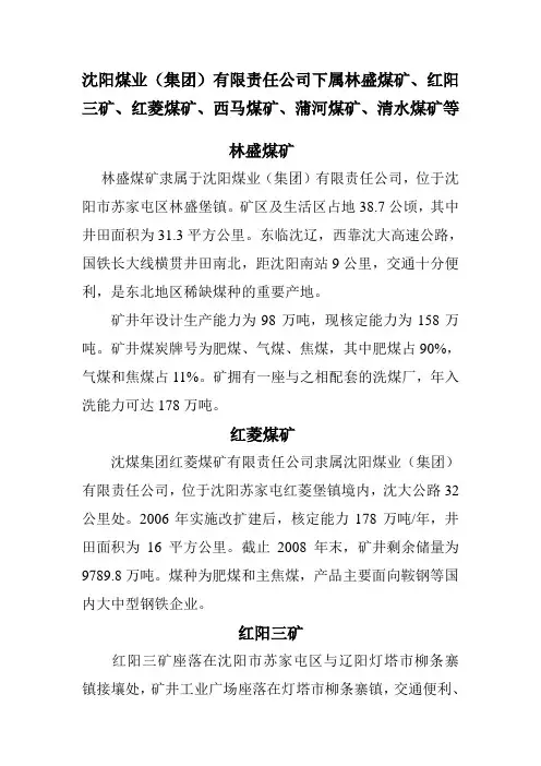 东北地区重点煤企及煤炭储量