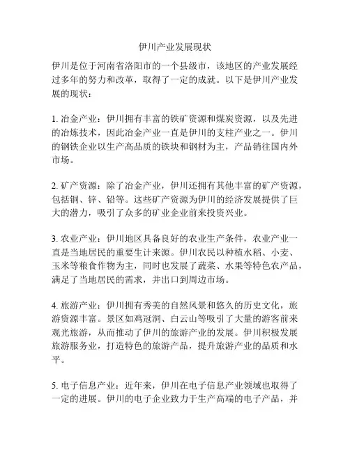 伊川产业发展现状