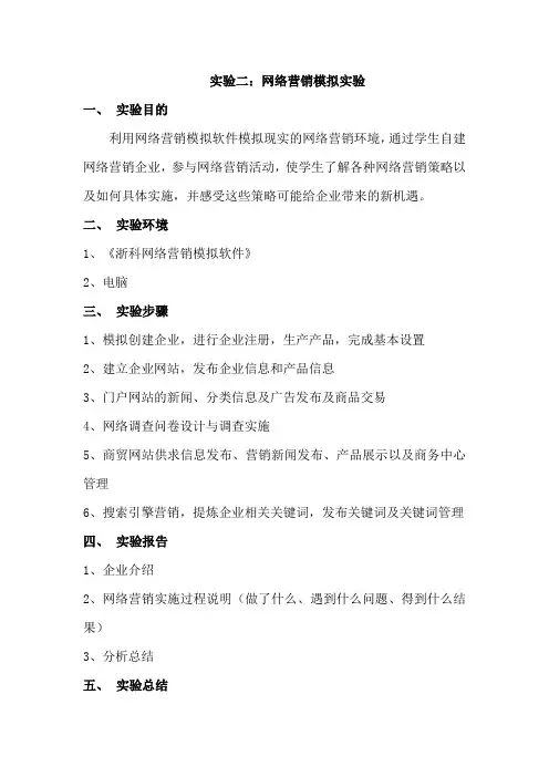 网络营销实验2