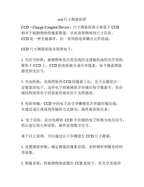 ccd尺寸测量原理