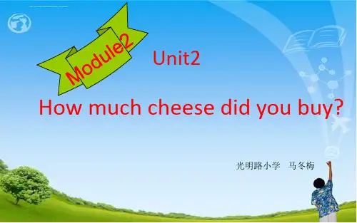 外研版三年级起点五年级上册英语《Module 2 Unit 2 How much cheese did》(一等奖课件) (1)