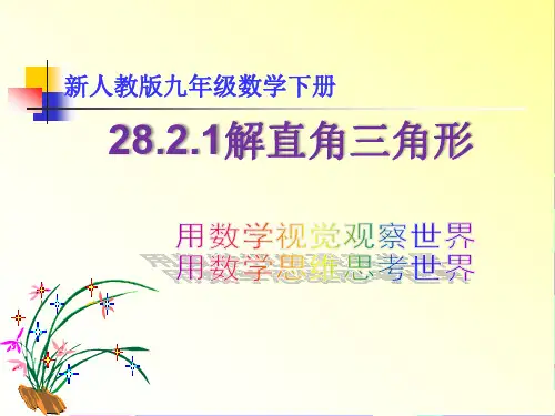 28.2.1解直角三角形 (第一课时)课件