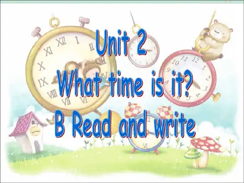 新版PEP四年级下册Unit2BReadandwrite