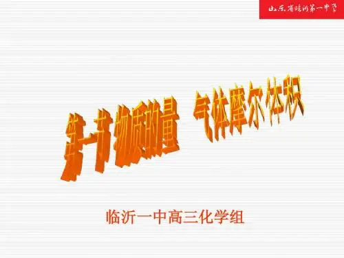 高三一轮复习 化学 第一节 物质的量 气体摩尔体积