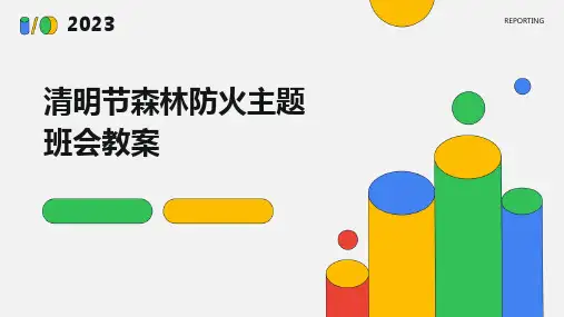 清明节森林防火主题班会教案PPT