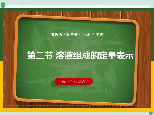 1.2溶液组成的定量表示PPT课件九年级化学鲁教版(五四学制)全一册精品课件
