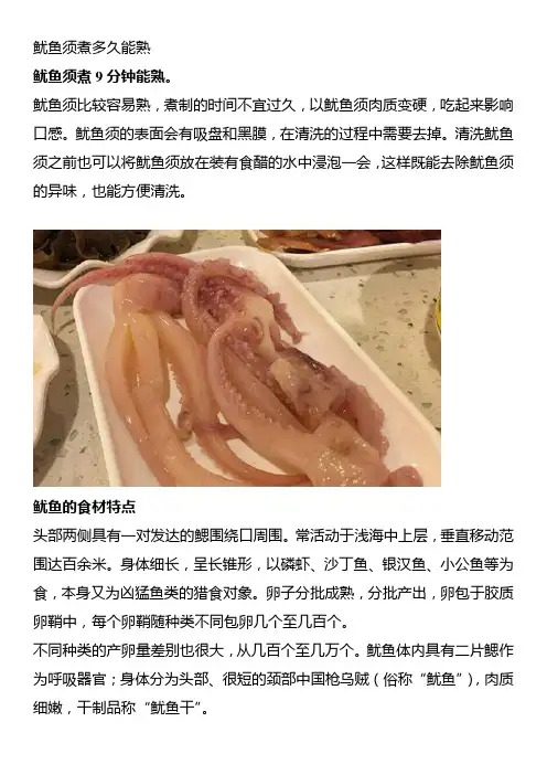 鱿鱼须煮多久能熟