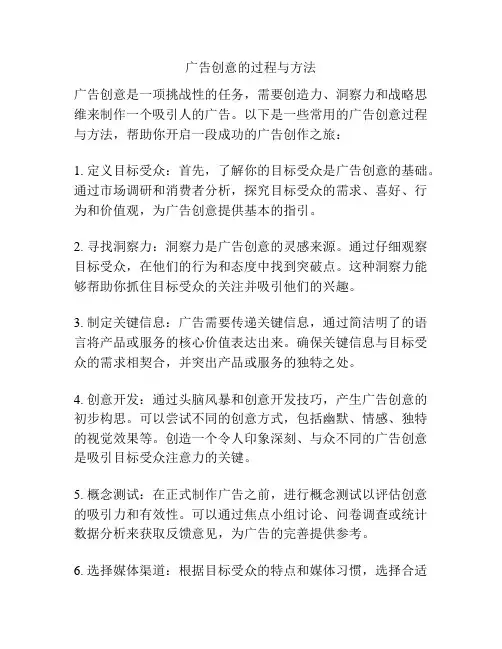 广告创意的过程与方法