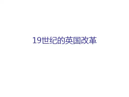 19世纪的英国改革和法国政治演进