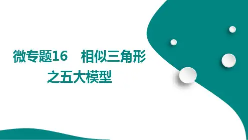 微专题16 相似三角形之五大模型++++课件+2025年九年级中考数学总复习人教版(山东)