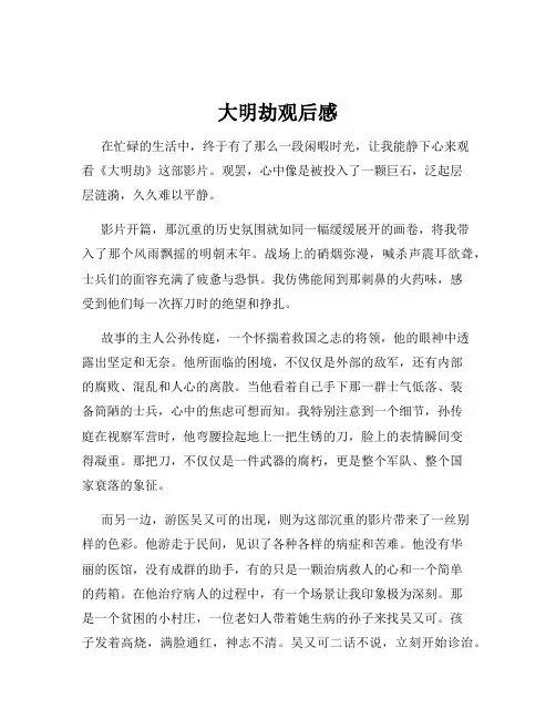 大明劫观后感