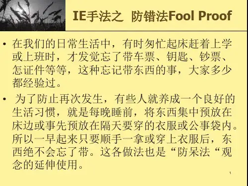 IE手法之防呆法课件