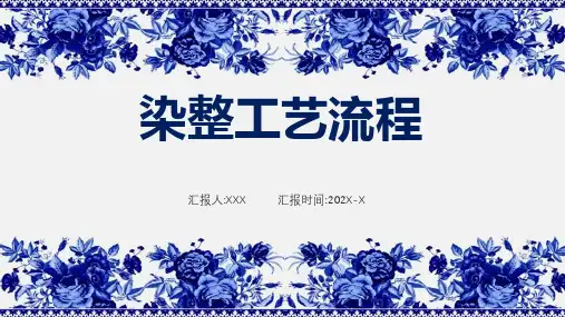 蓝色染整工艺流程培训动态ppt资料