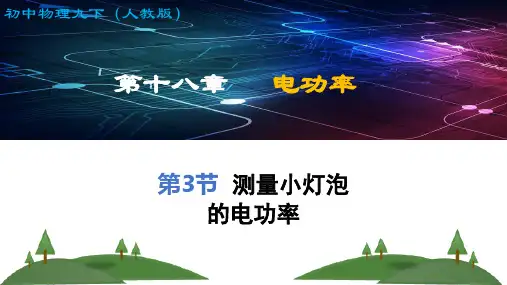 第十八章第3节-测量小灯泡的电功率(课件)人教版物理九年级全一册