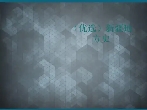 (优选)新疆地方史