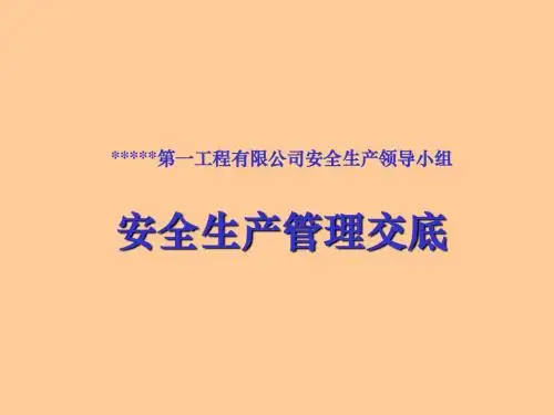 安全领导小组-安全生产管理交底3.3修改