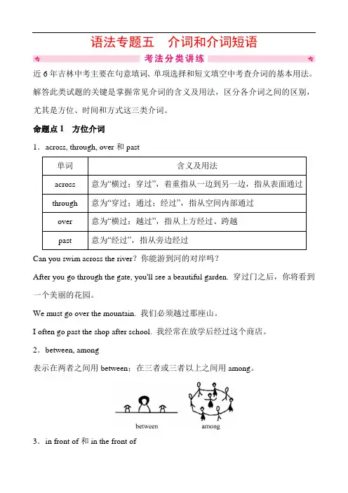2021年中考吉林专用英语语法专题五