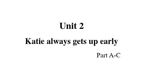 湘少版六年级上册英语Unit 2  Part A-C课件