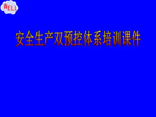 安全生产双预控体系培训